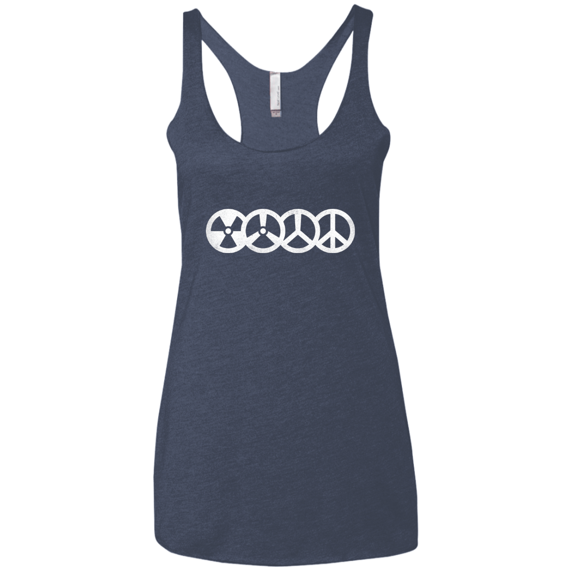 T-Shirts Vintage Navy / X-Small War and Peace Women's Triblend Racerback Tank