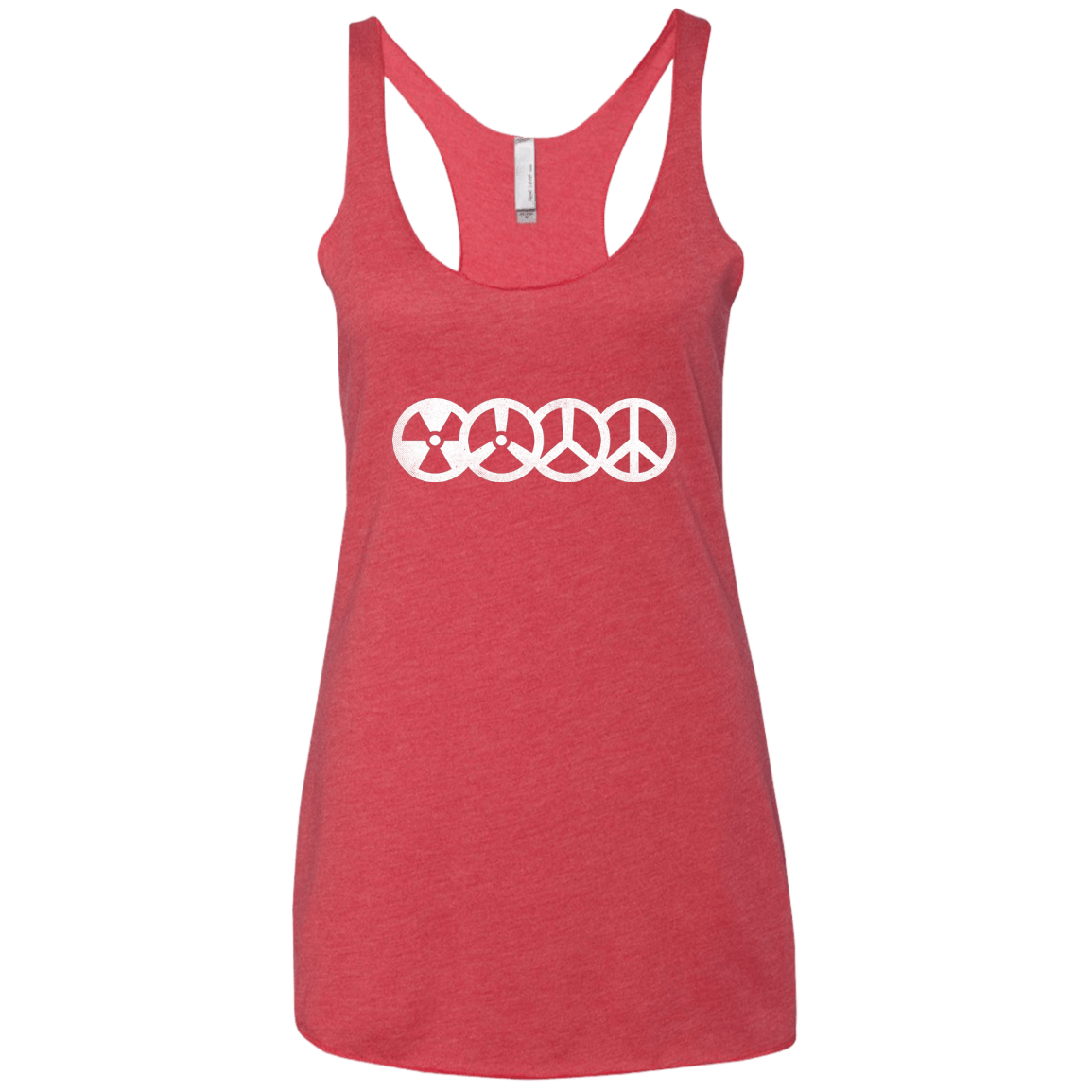 T-Shirts Vintage Red / X-Small War and Peace Women's Triblend Racerback Tank