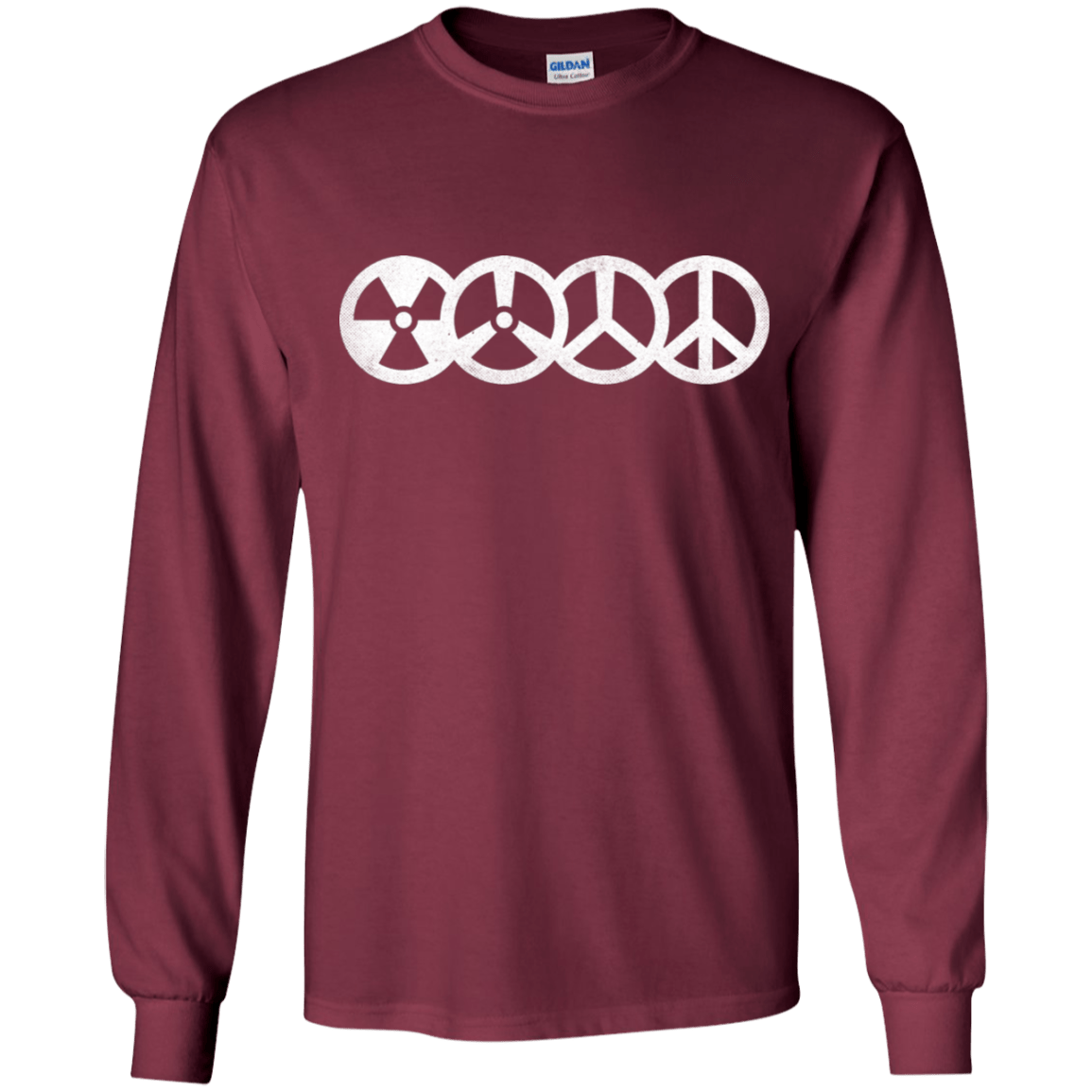 T-Shirts Maroon / YS War and Peace Youth Long Sleeve T-Shirt