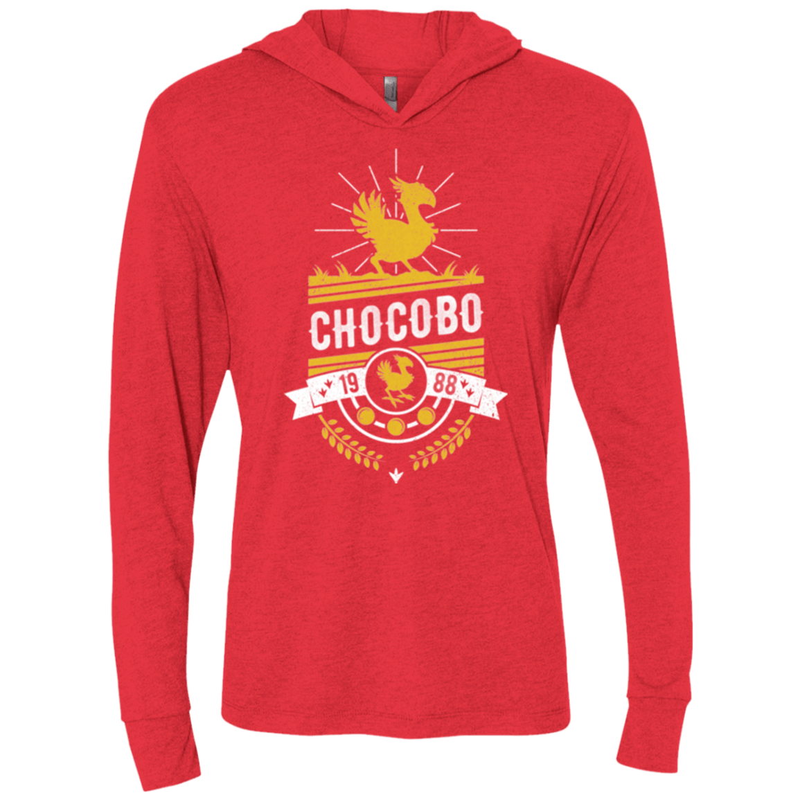 T-Shirts Vintage Red / X-Small Wark Triblend Long Sleeve Hoodie Tee