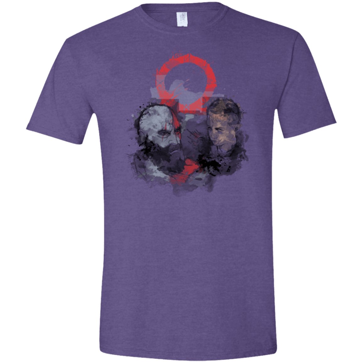 T-Shirts Heather Purple / S WARTER COLOR Men's Semi-Fitted Softstyle