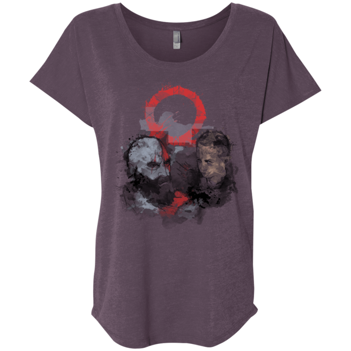 T-Shirts Vintage Purple / X-Small WARTER COLOR Triblend Dolman Sleeve