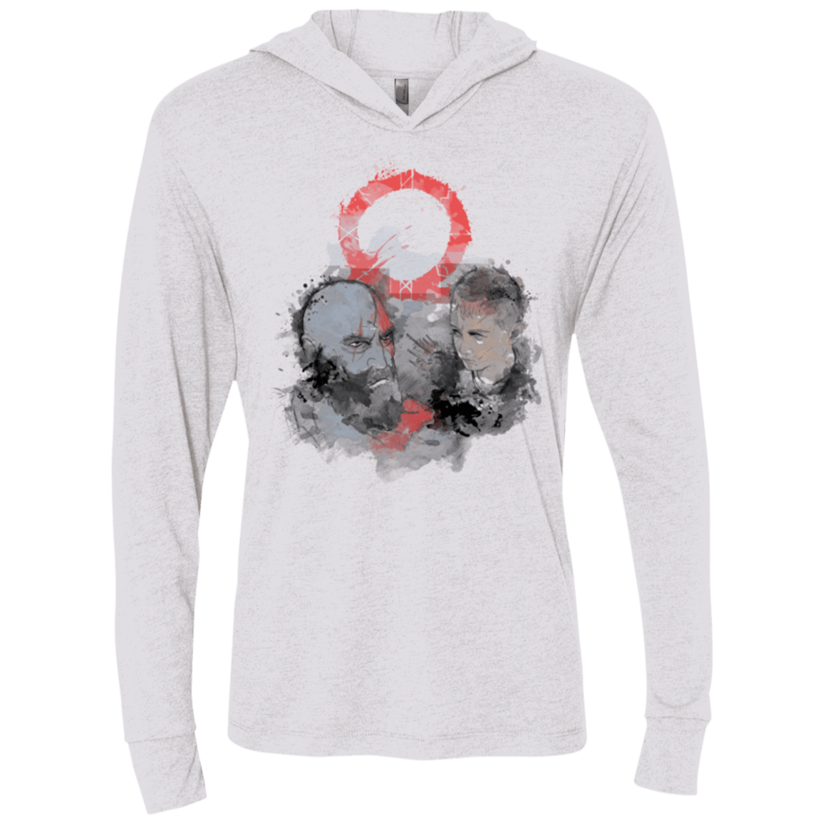 T-Shirts Heather White / X-Small WARTER COLOR Triblend Long Sleeve Hoodie Tee