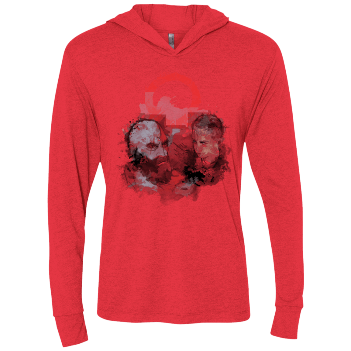 T-Shirts Vintage Red / X-Small WARTER COLOR Triblend Long Sleeve Hoodie Tee