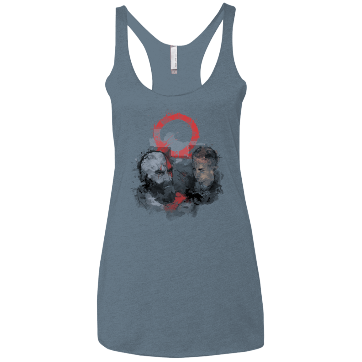 T-Shirts Indigo / X-Small WARTER COLOR Women's Triblend Racerback Tank