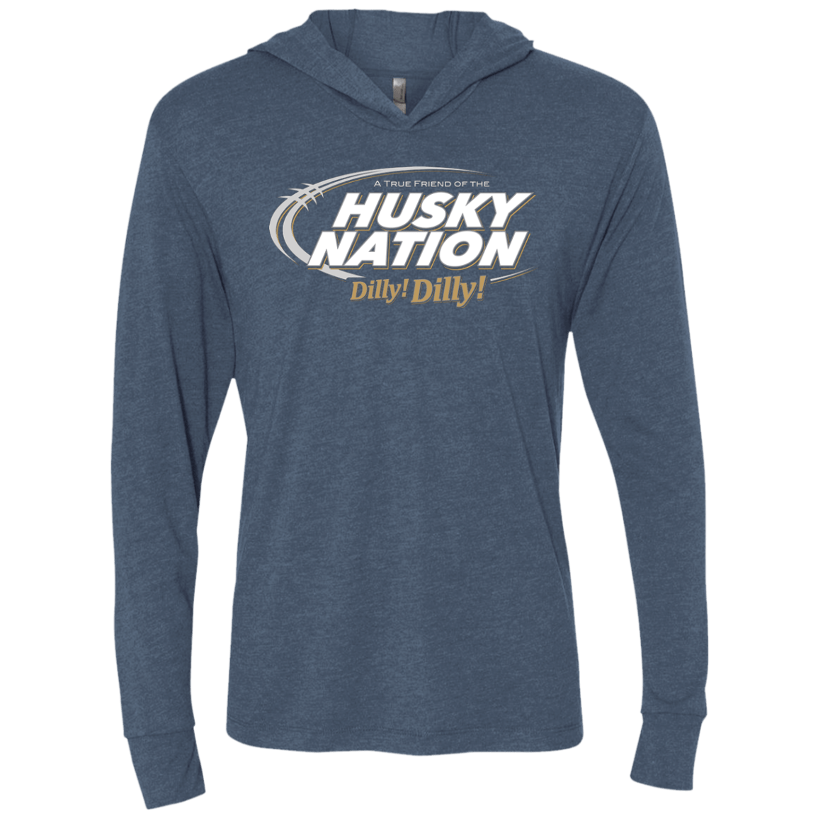 T-Shirts Indigo / X-Small Washington Dilly Dilly Triblend Long Sleeve Hoodie Tee