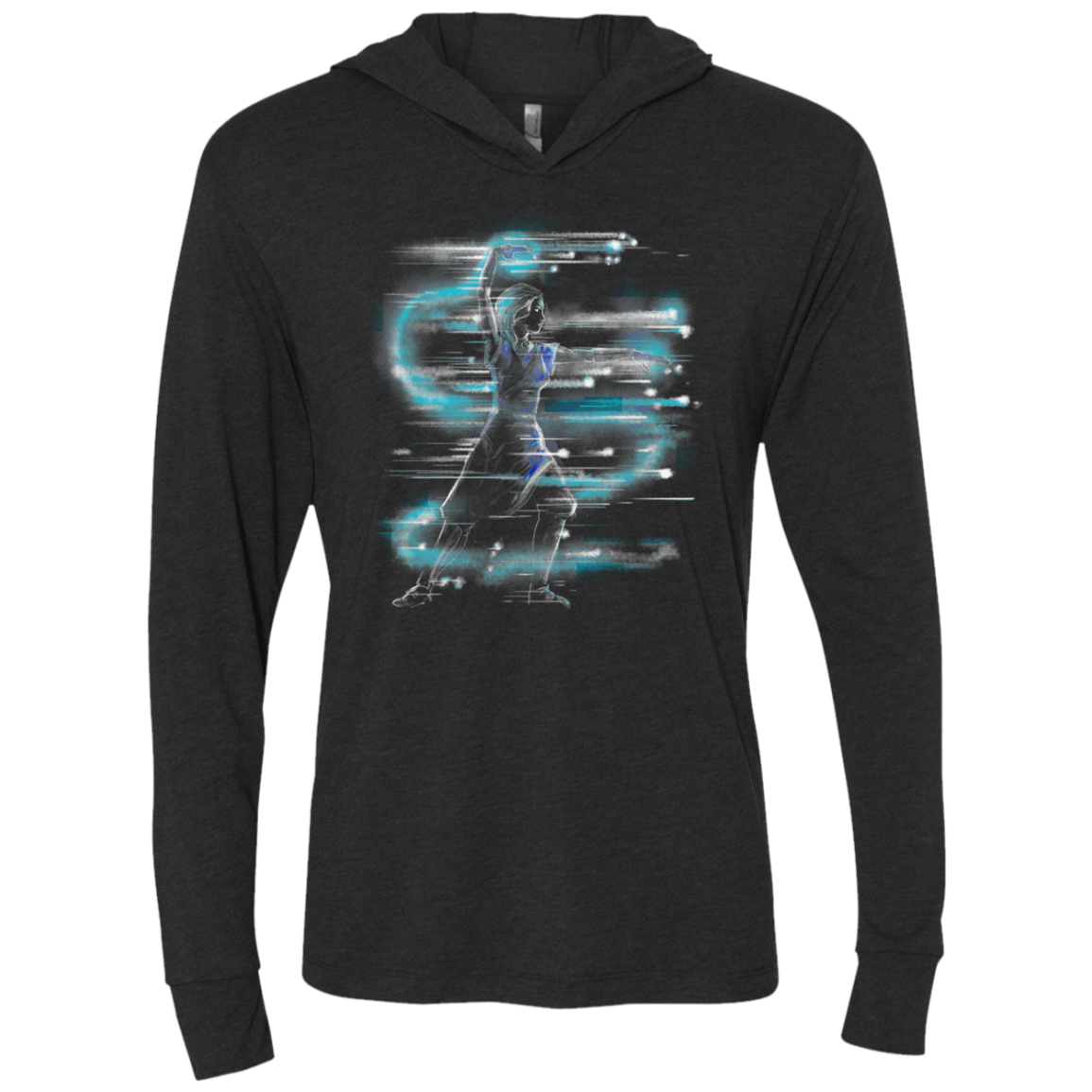 T-Shirts Vintage Black / X-Small Water Dance Triblend Long Sleeve Hoodie Tee