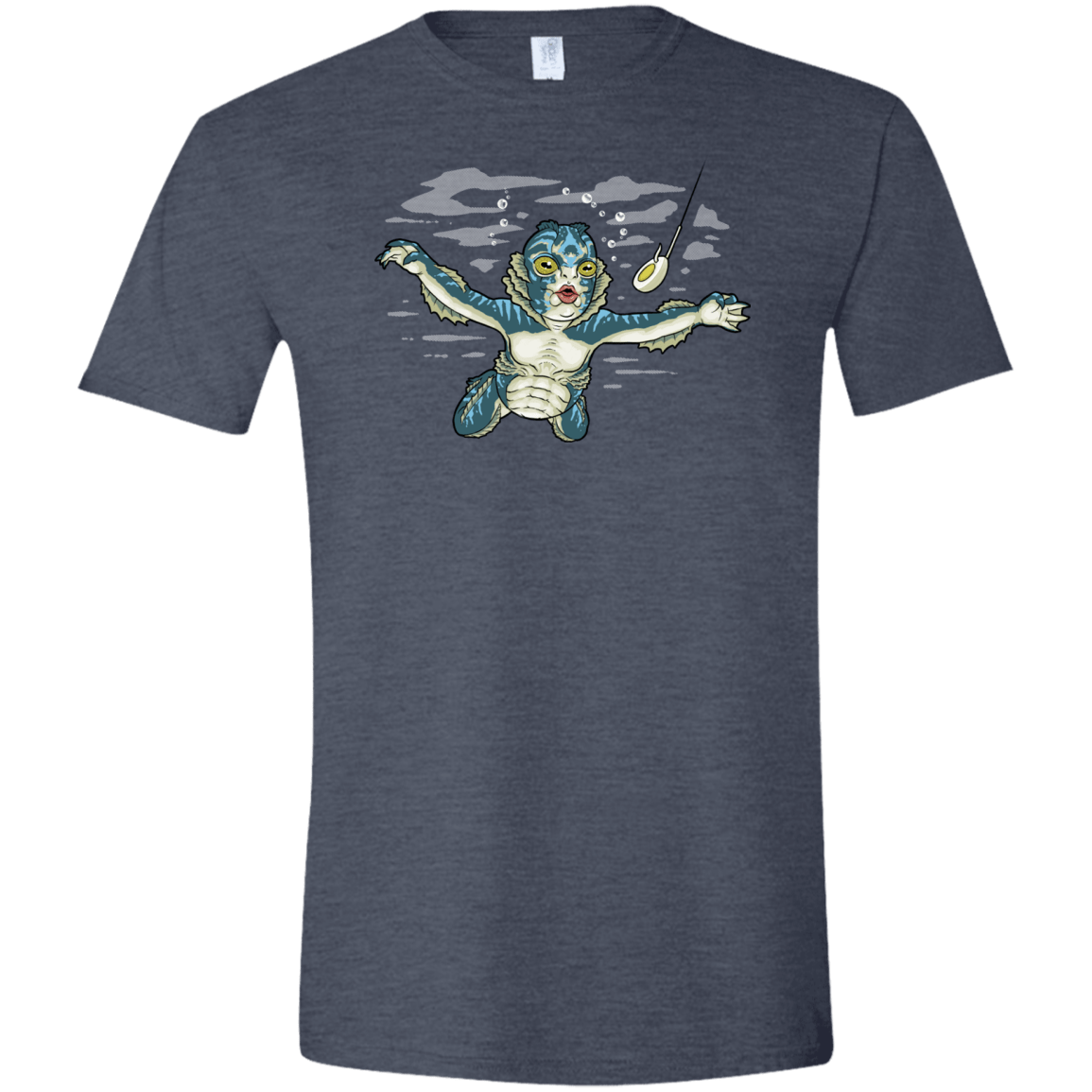 T-Shirts Heather Navy / S Watermind Men's Semi-Fitted Softstyle