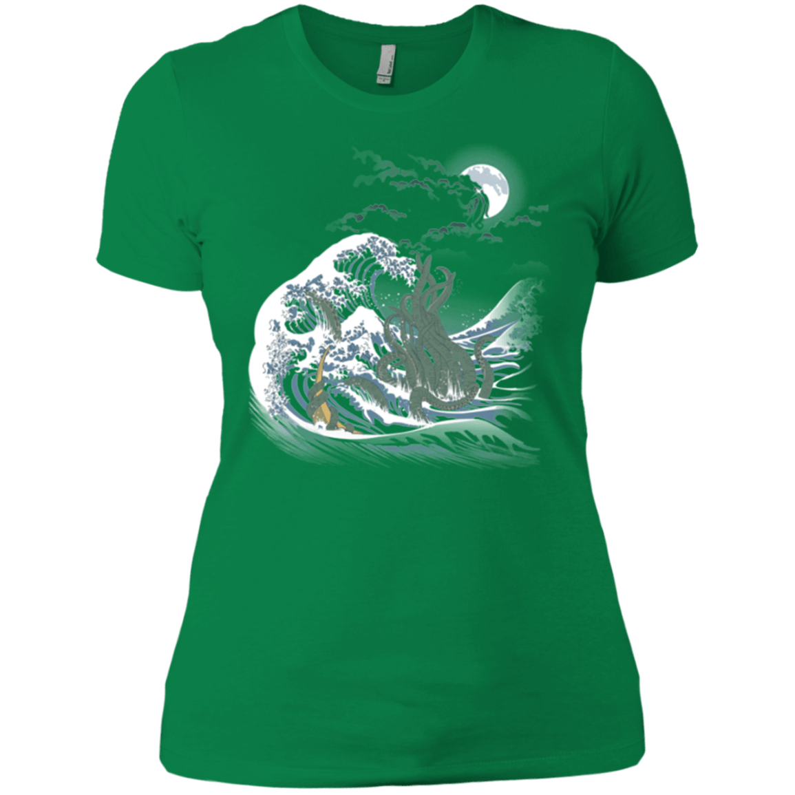 T-Shirts Kelly Green / X-Small Wave Of R'lyeh Women's Premium T-Shirt
