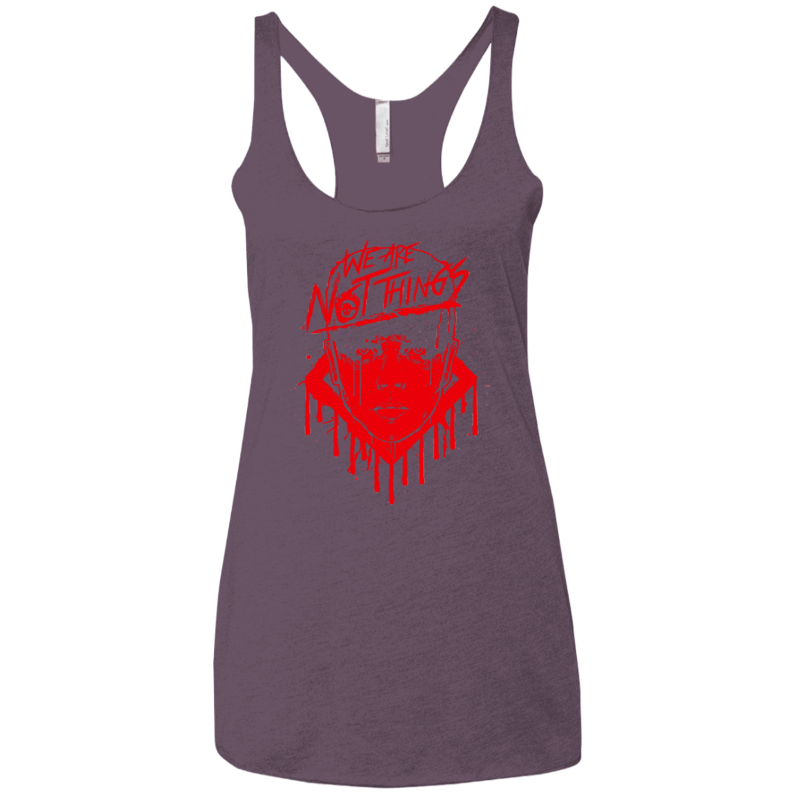 T-Shirts Vintage Purple / X-Small We Are Not Things Women's Triblend Racerback Tank