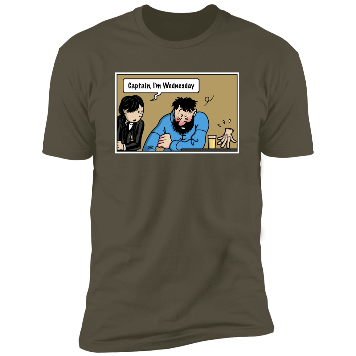 T-Shirts Military Green / S Wednesday Meme Men's Premium T-Shirt