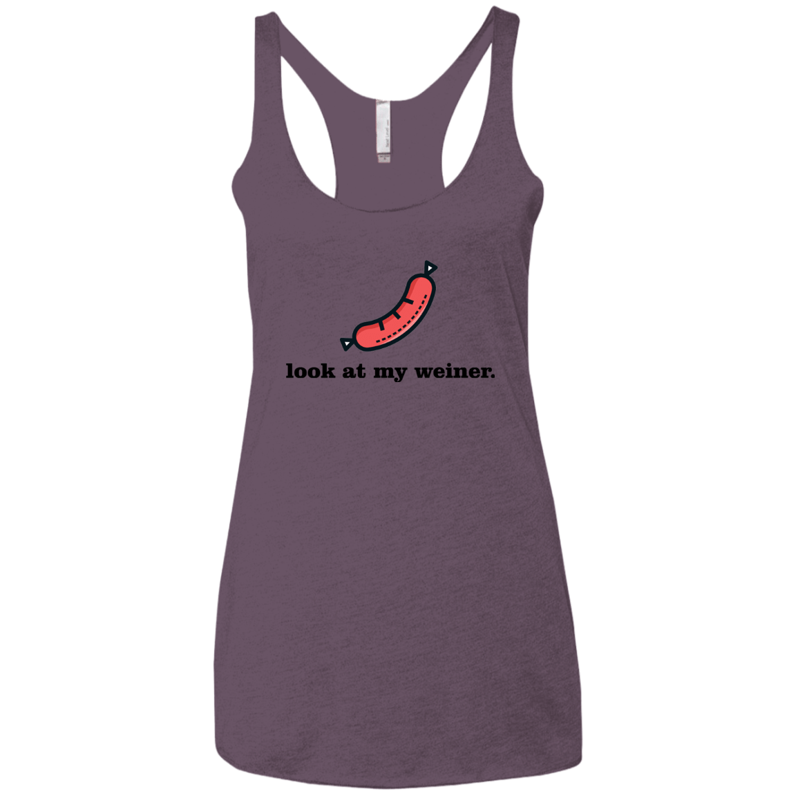 T-Shirts Vintage Purple / X-Small Weiner Women's Triblend Racerback Tank