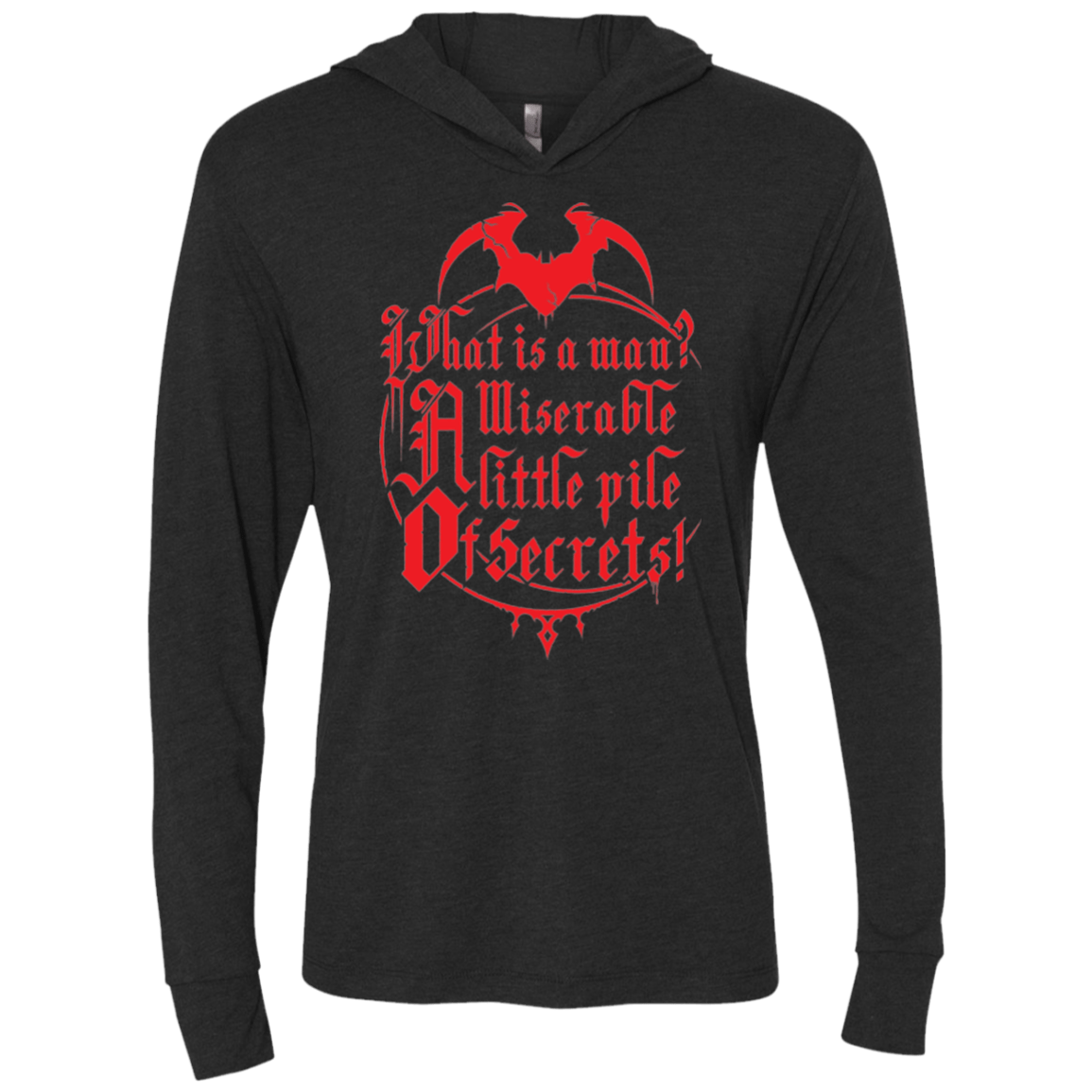 T-Shirts Vintage Black / X-Small What Is A Man Triblend Long Sleeve Hoodie Tee