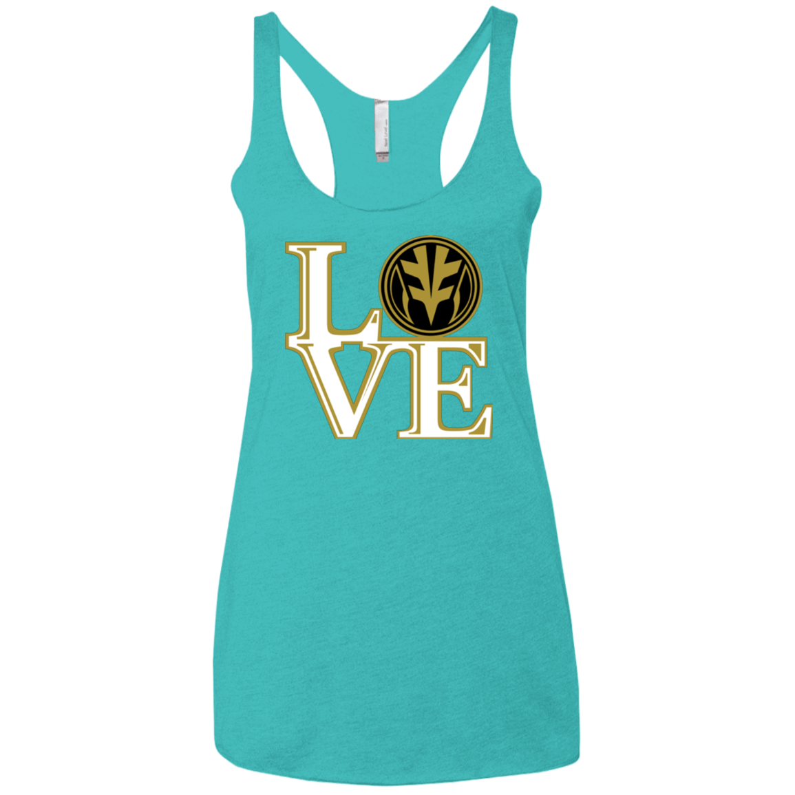 T-Shirts Tahiti Blue / X-Small White Ranger LOVE Women's Triblend Racerback Tank