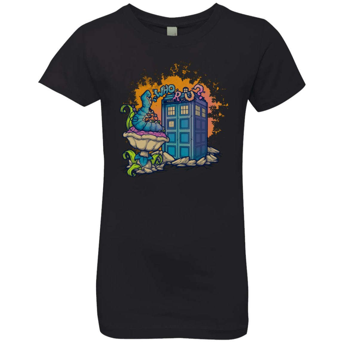 T-Shirts Black / YXS WHO R U 2 Girls Premium T-Shirt