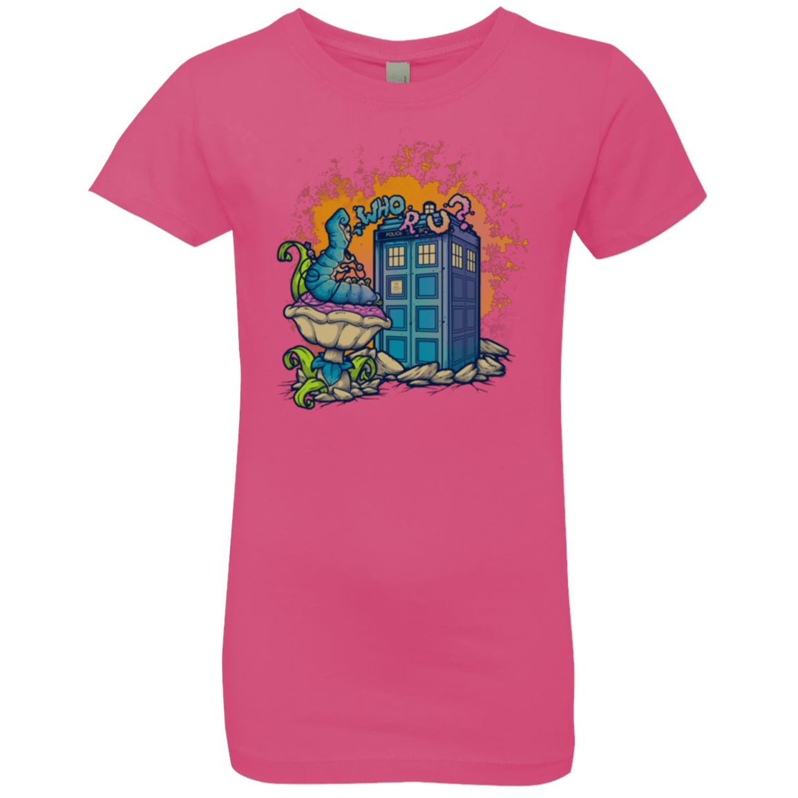 T-Shirts Hot Pink / YXS WHO R U 2 Girls Premium T-Shirt