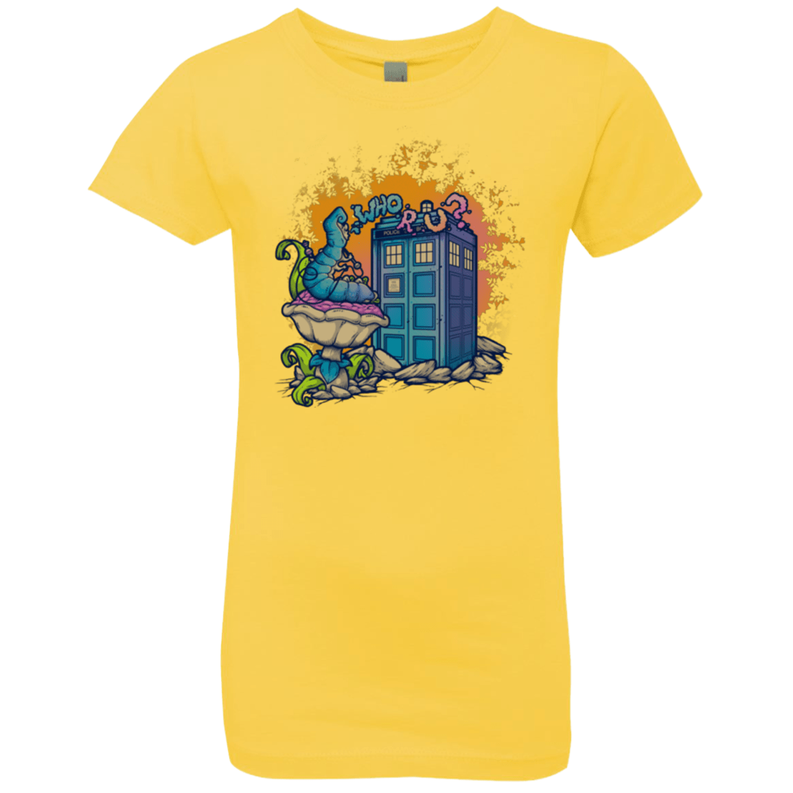 T-Shirts Vibrant Yellow / YXS WHO R U 2 Girls Premium T-Shirt