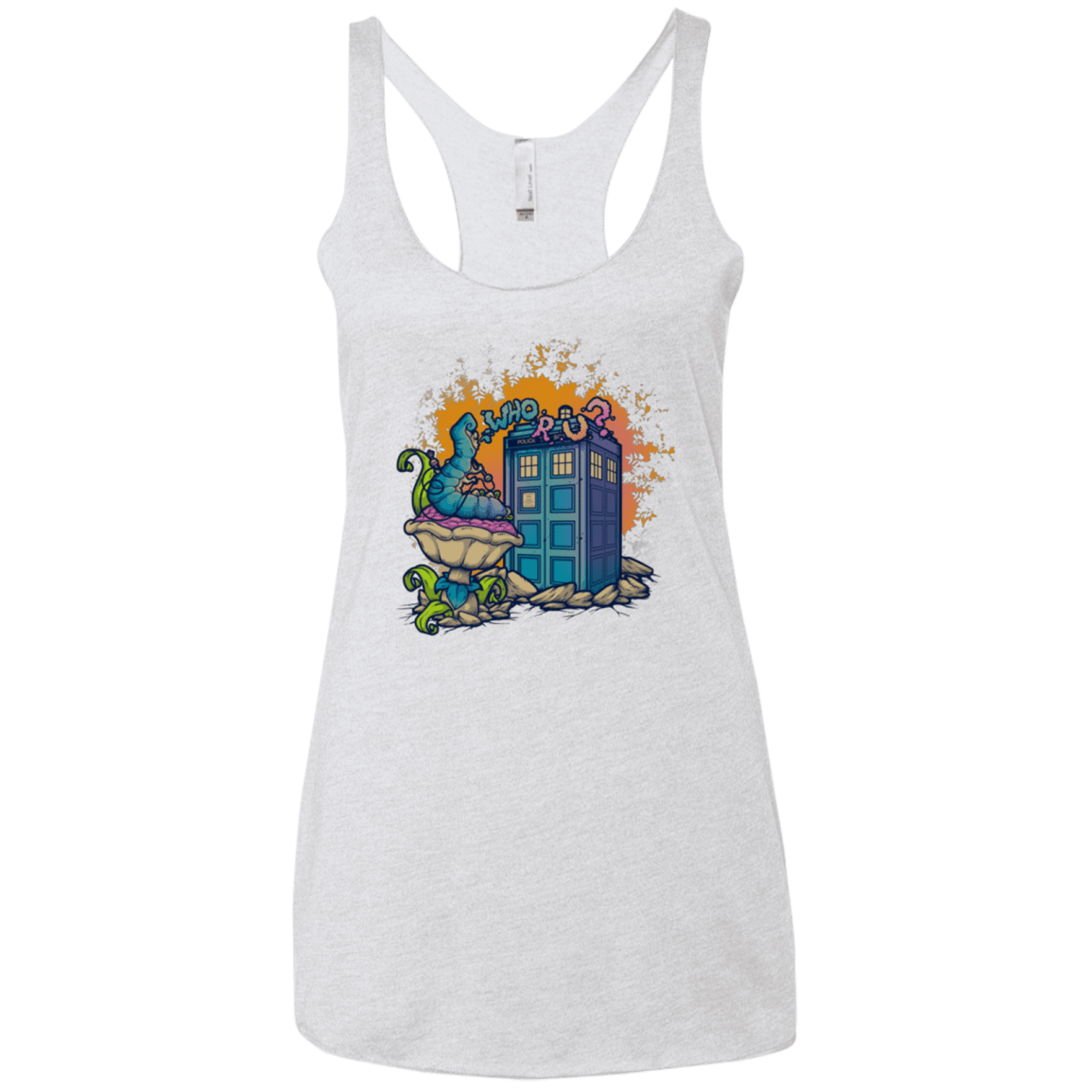 T-Shirts Heather White / X-Small WHO R U 2 Women's Triblend Racerback Tank