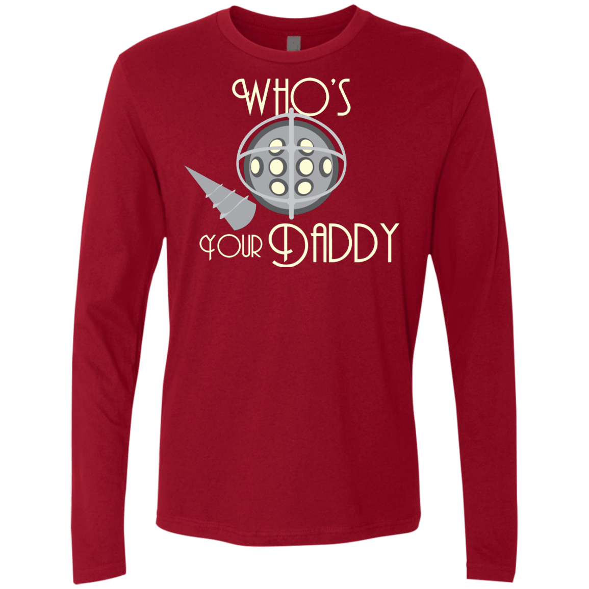 T-Shirts Cardinal / S Who's Your Daddy Men's Premium Long Sleeve