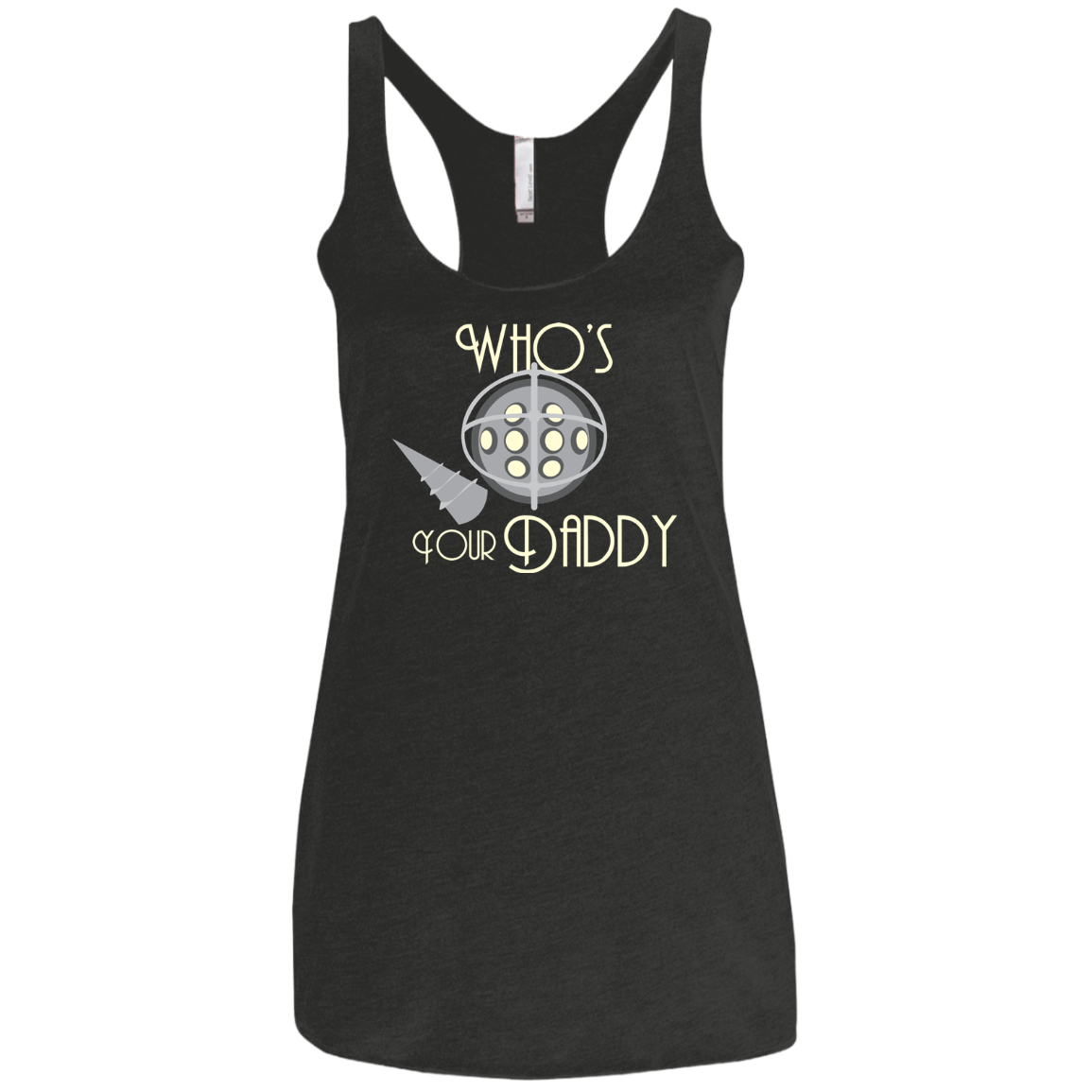 T-Shirts Vintage Black / X-Small Who's Your Daddy Women's Triblend Racerback Tank