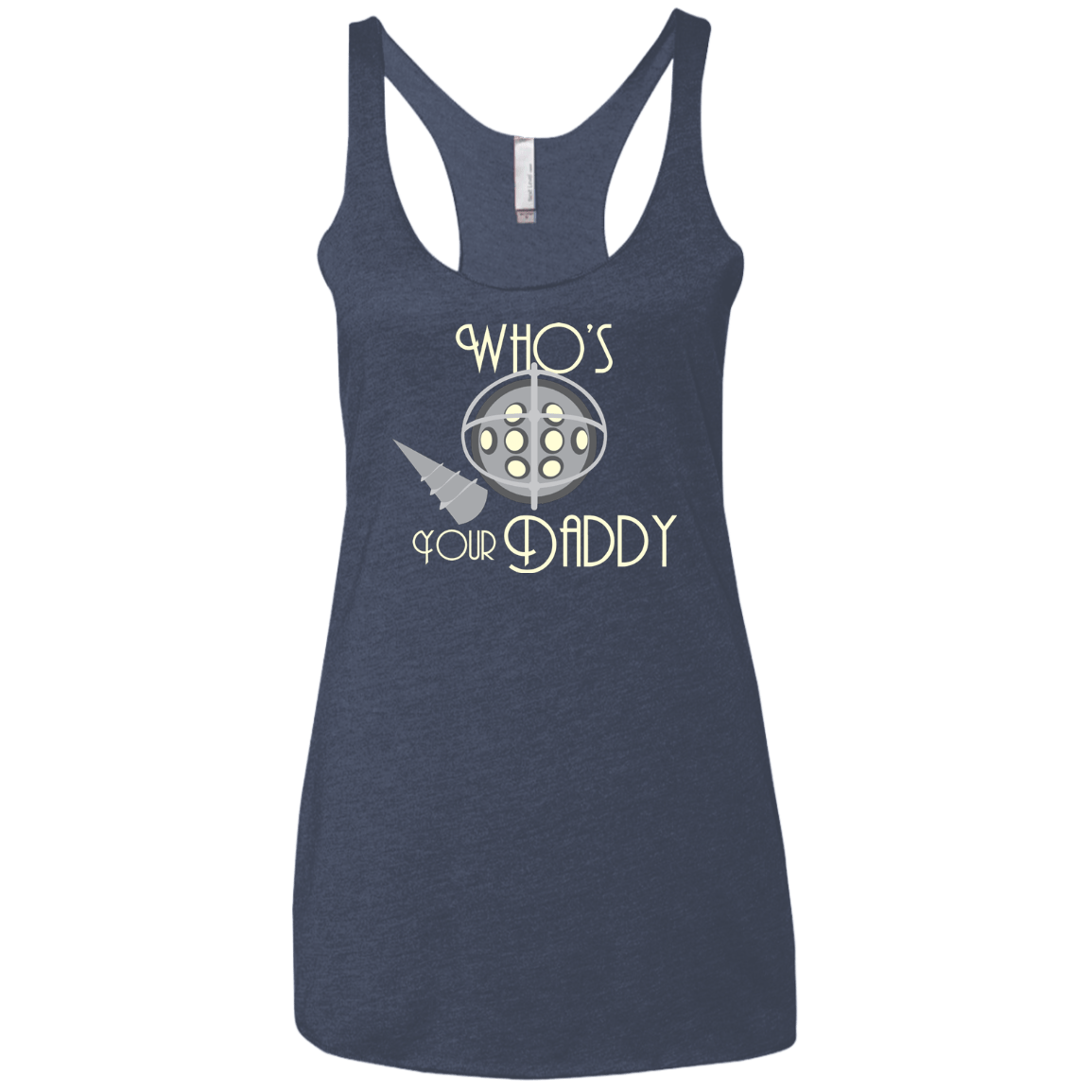 T-Shirts Vintage Navy / X-Small Who's Your Daddy Women's Triblend Racerback Tank