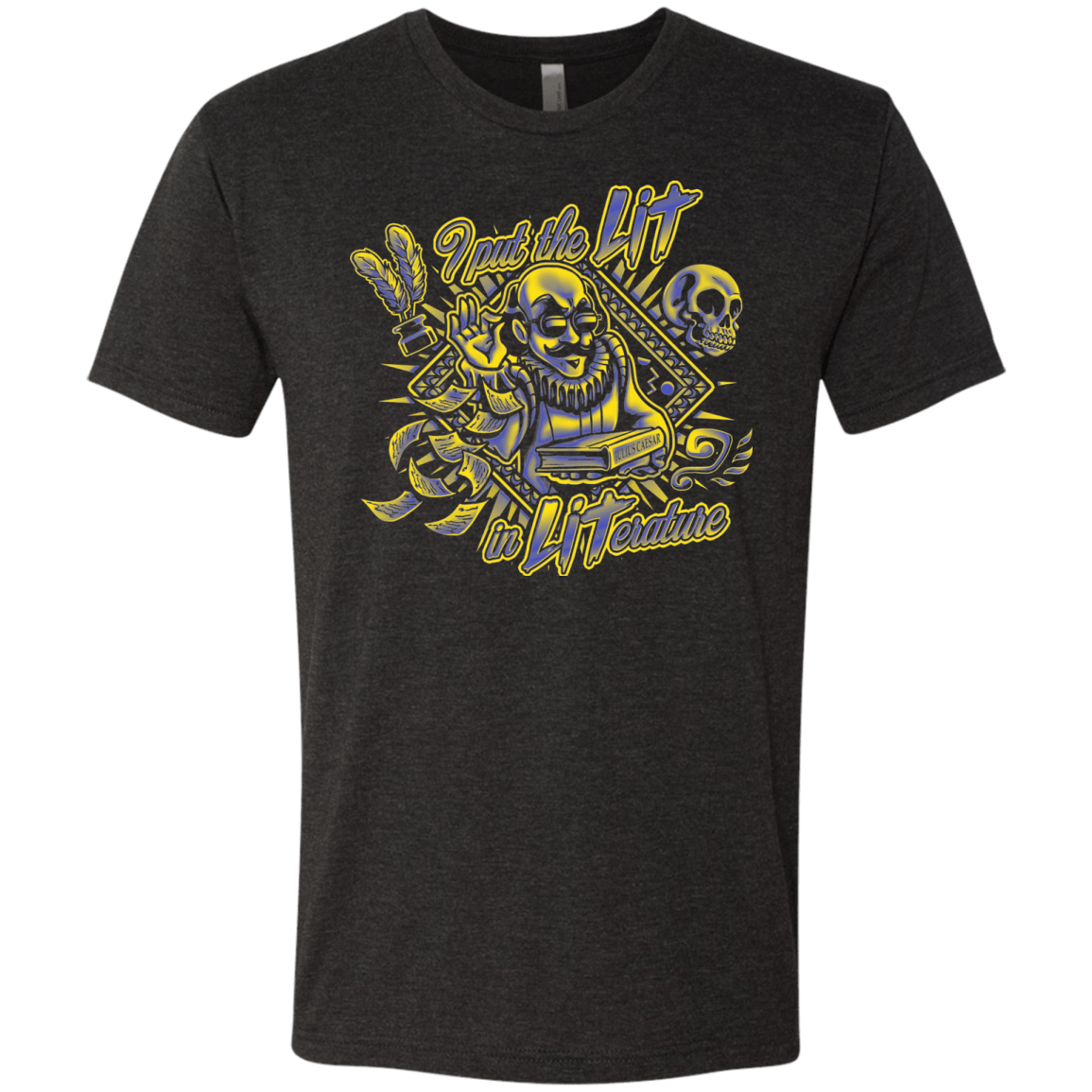 T-Shirts Vintage Black / S William Shakespeare Lit in Literature Men's Triblend T-Shirt