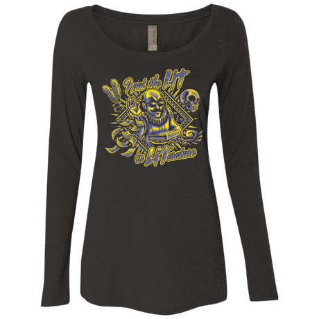 T-Shirts Vintage Black / S William Shakespeare Lit in Literature Women's Triblend Long Sleeve Shirt