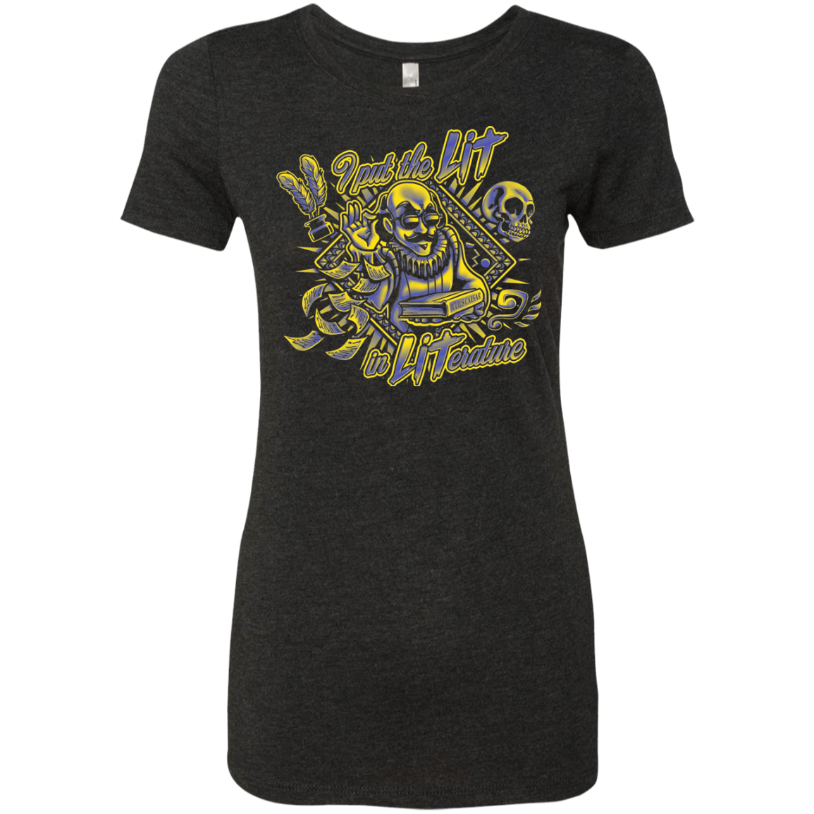 T-Shirts Vintage Black / S William Shakespeare Lit in Literature Women's Triblend T-Shirt