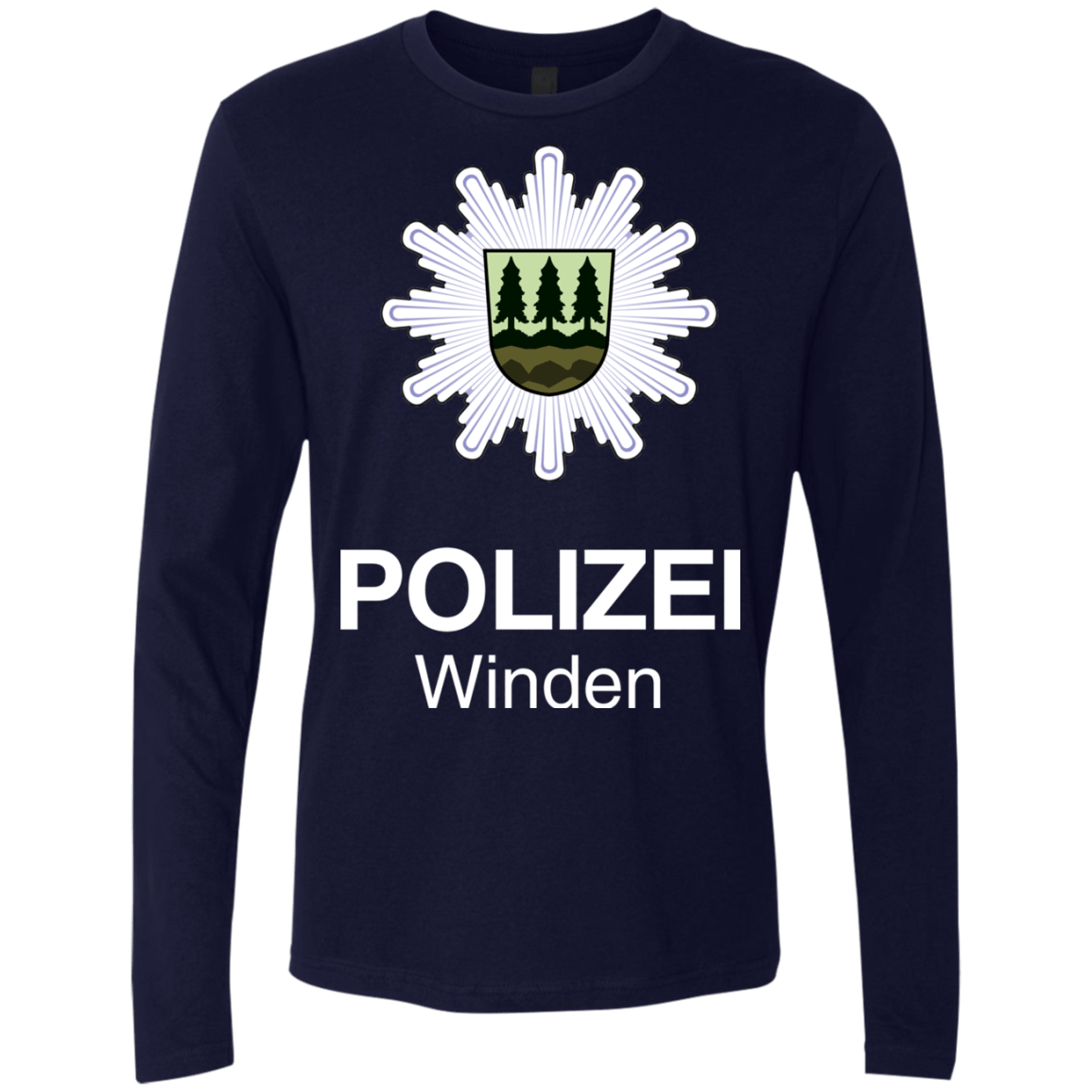 T-Shirts Midnight Navy / Small Winden Polizei Men's Premium Long Sleeve