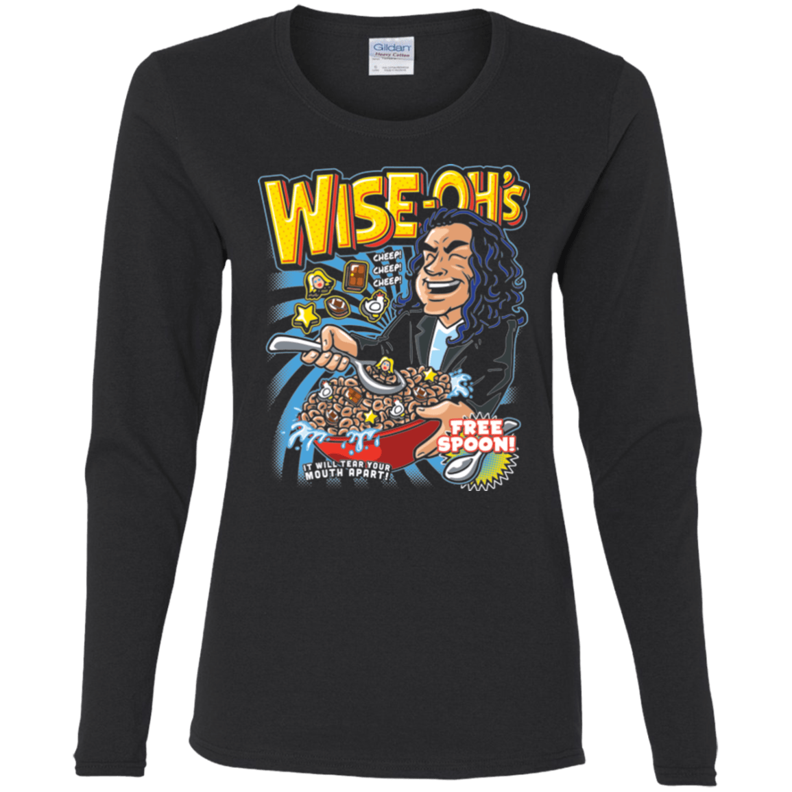 T-Shirts Black / S Wise-Oh's Women's Long Sleeve T-Shirt