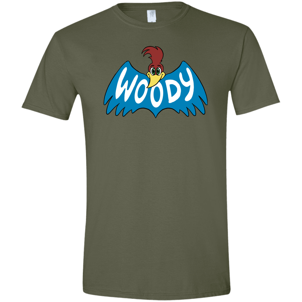 T-Shirts Military Green / S Woodpecker Men's Semi-Fitted Softstyle
