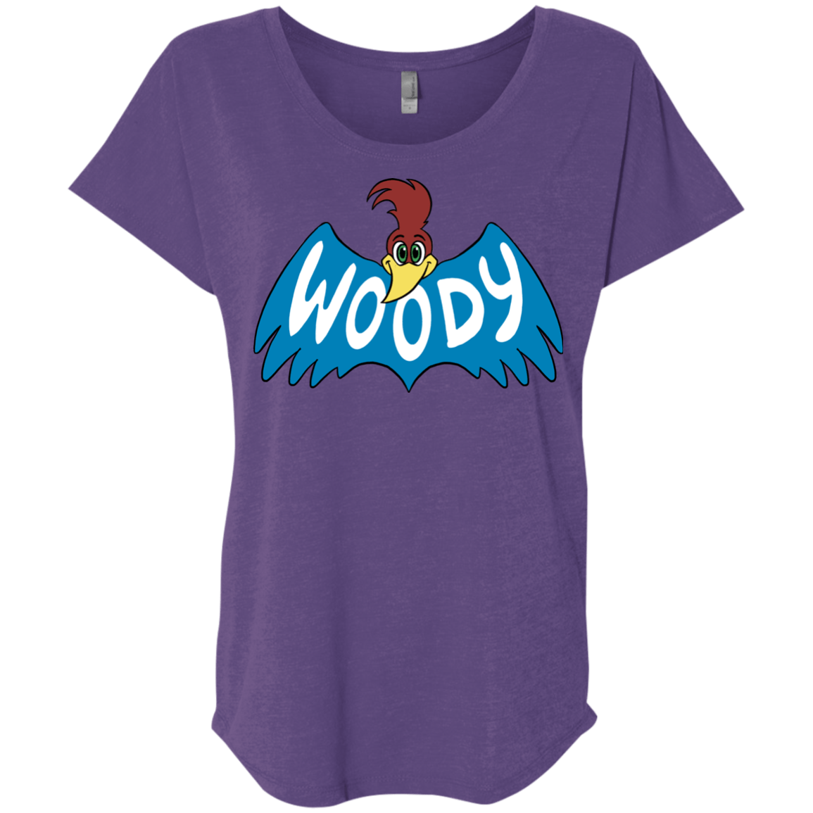 T-Shirts Purple Rush / X-Small Woodpecker Triblend Dolman Sleeve