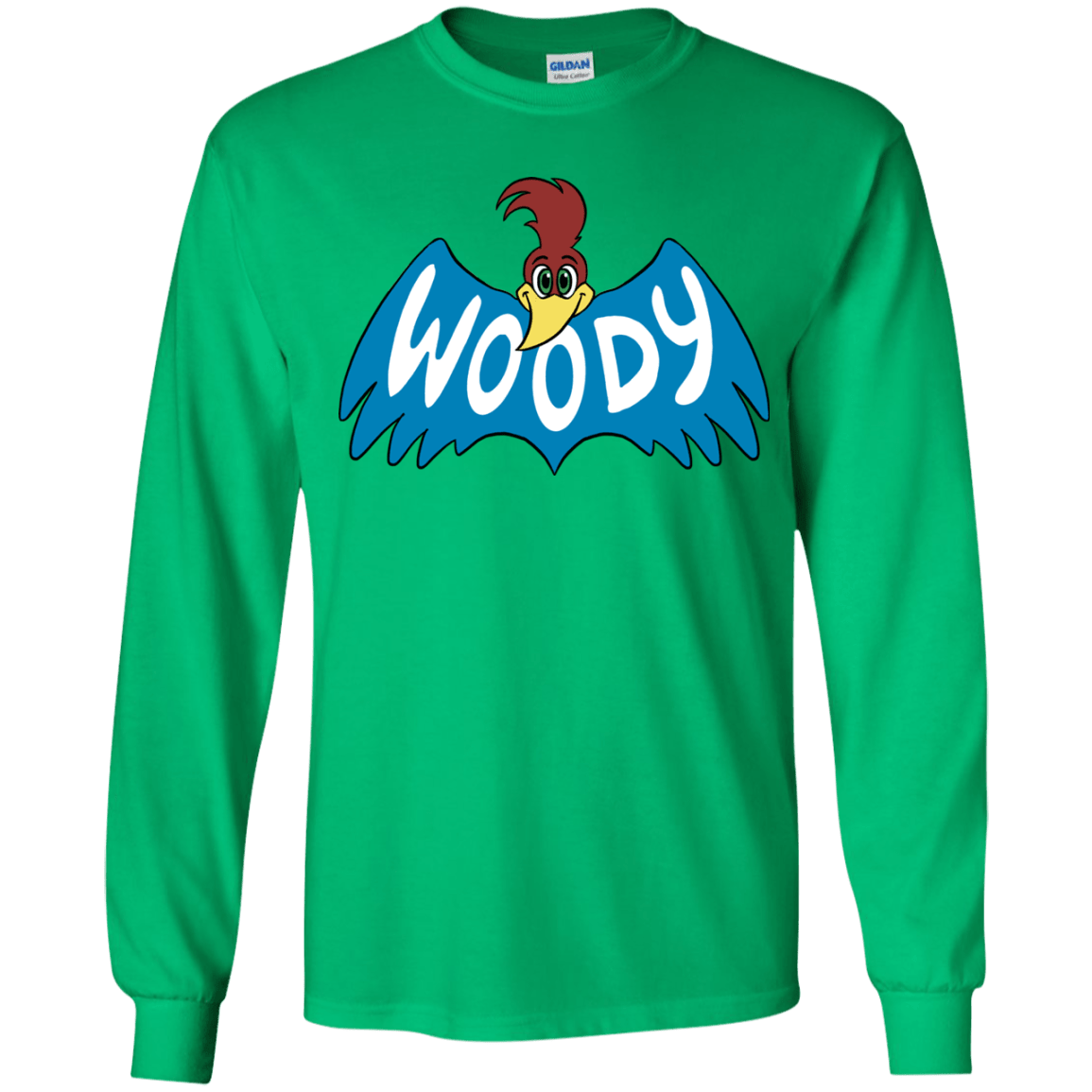 T-Shirts Irish Green / YS Woodpecker Youth Long Sleeve T-Shirt