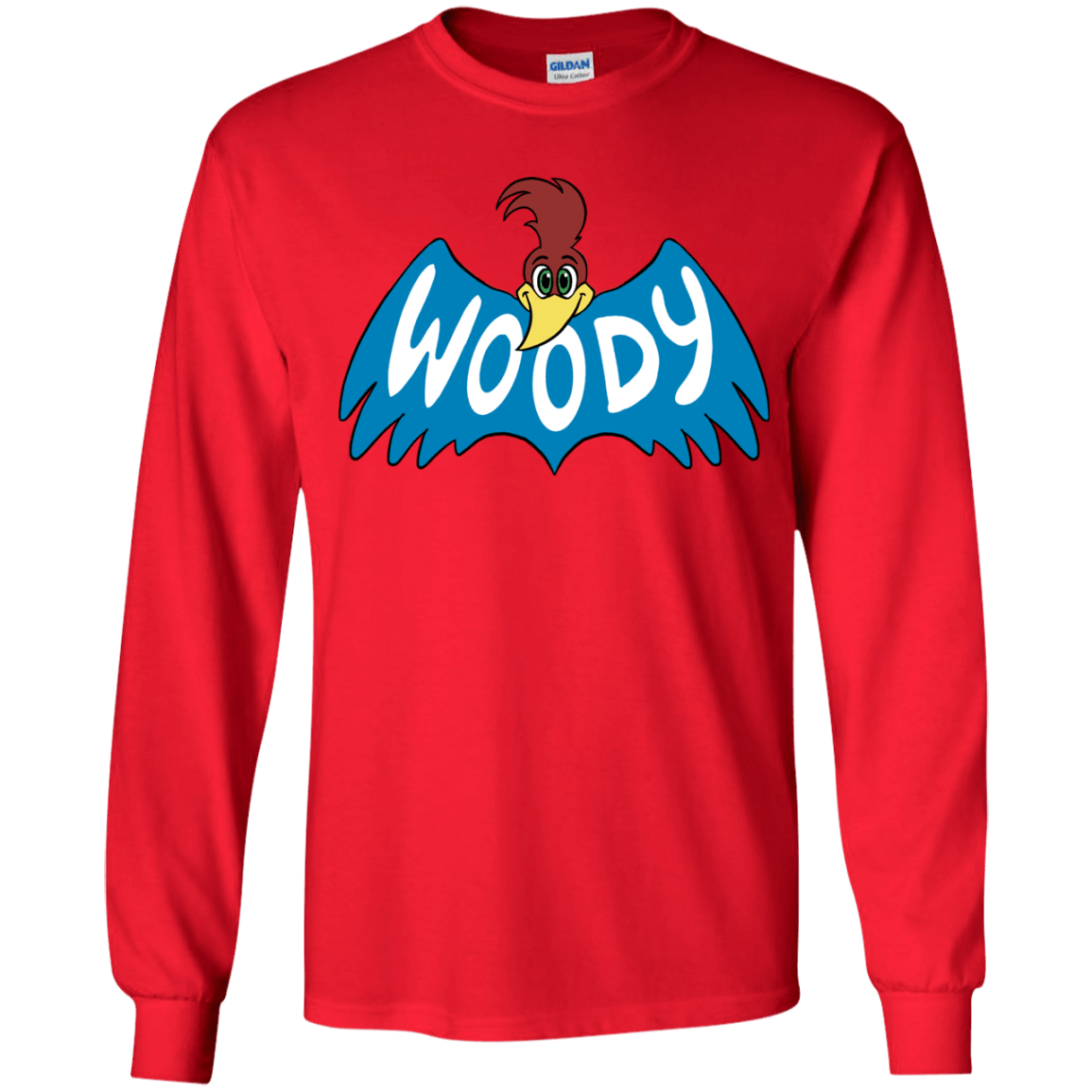 T-Shirts Red / YS Woodpecker Youth Long Sleeve T-Shirt