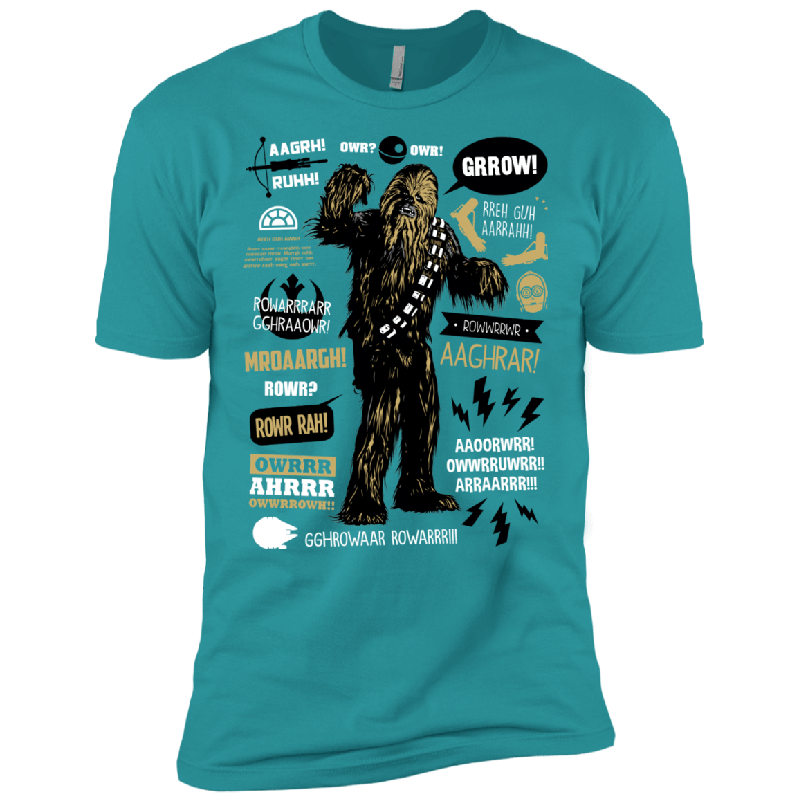 T-Shirts Tahiti Blue / X-Small Wookie Famous Quotes Men's Premium T-Shirt