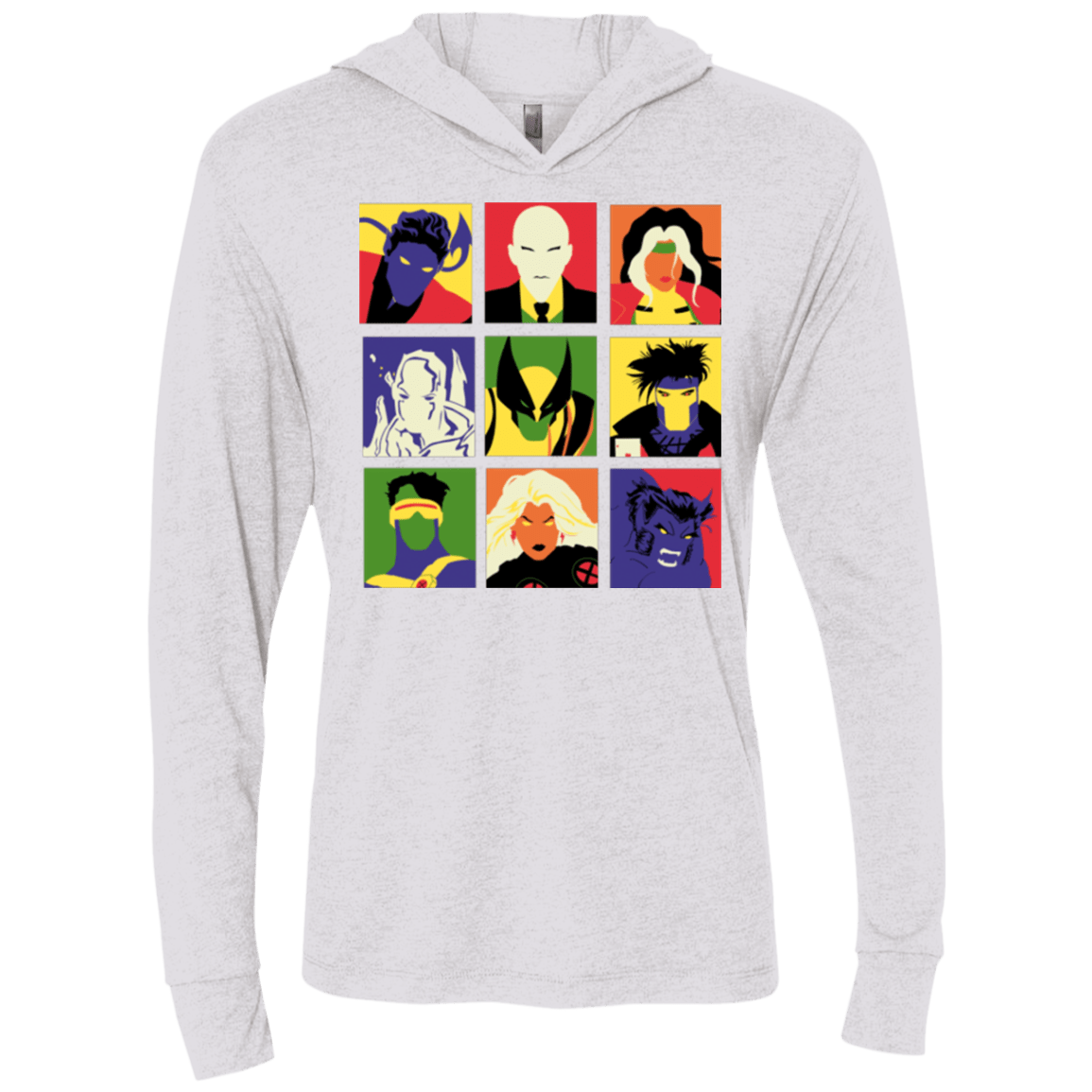 T-Shirts Heather White / X-Small X pop Triblend Long Sleeve Hoodie Tee