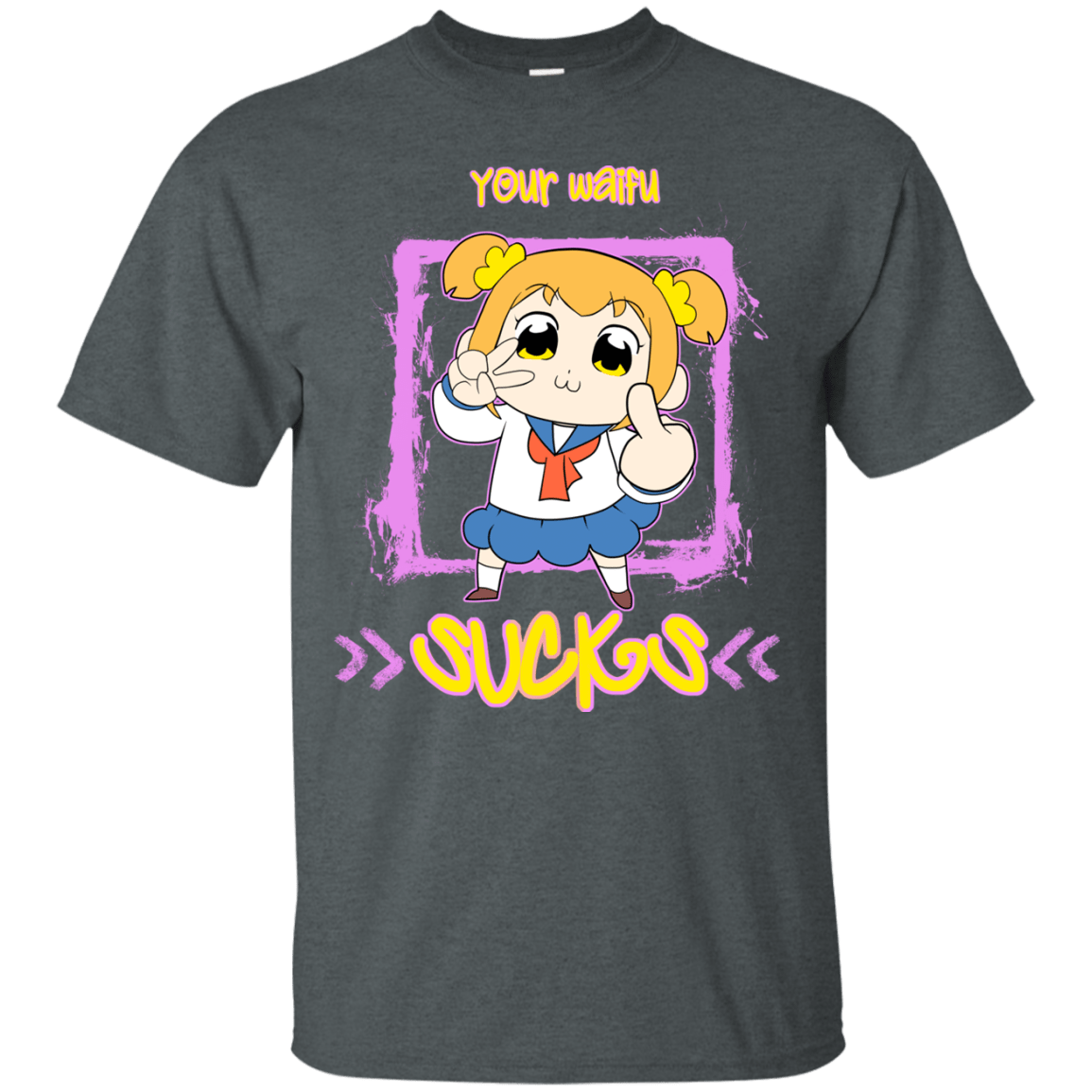 T-Shirts Dark Heather / S Your Waifu T-Shirt