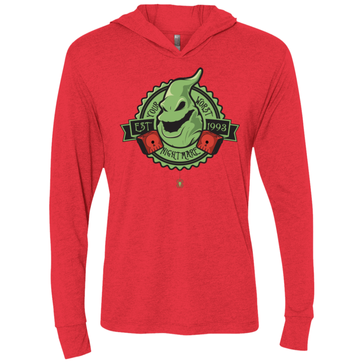 T-Shirts Vintage Red / X-Small YOUR WORST NIGHTMARE Triblend Long Sleeve Hoodie Tee