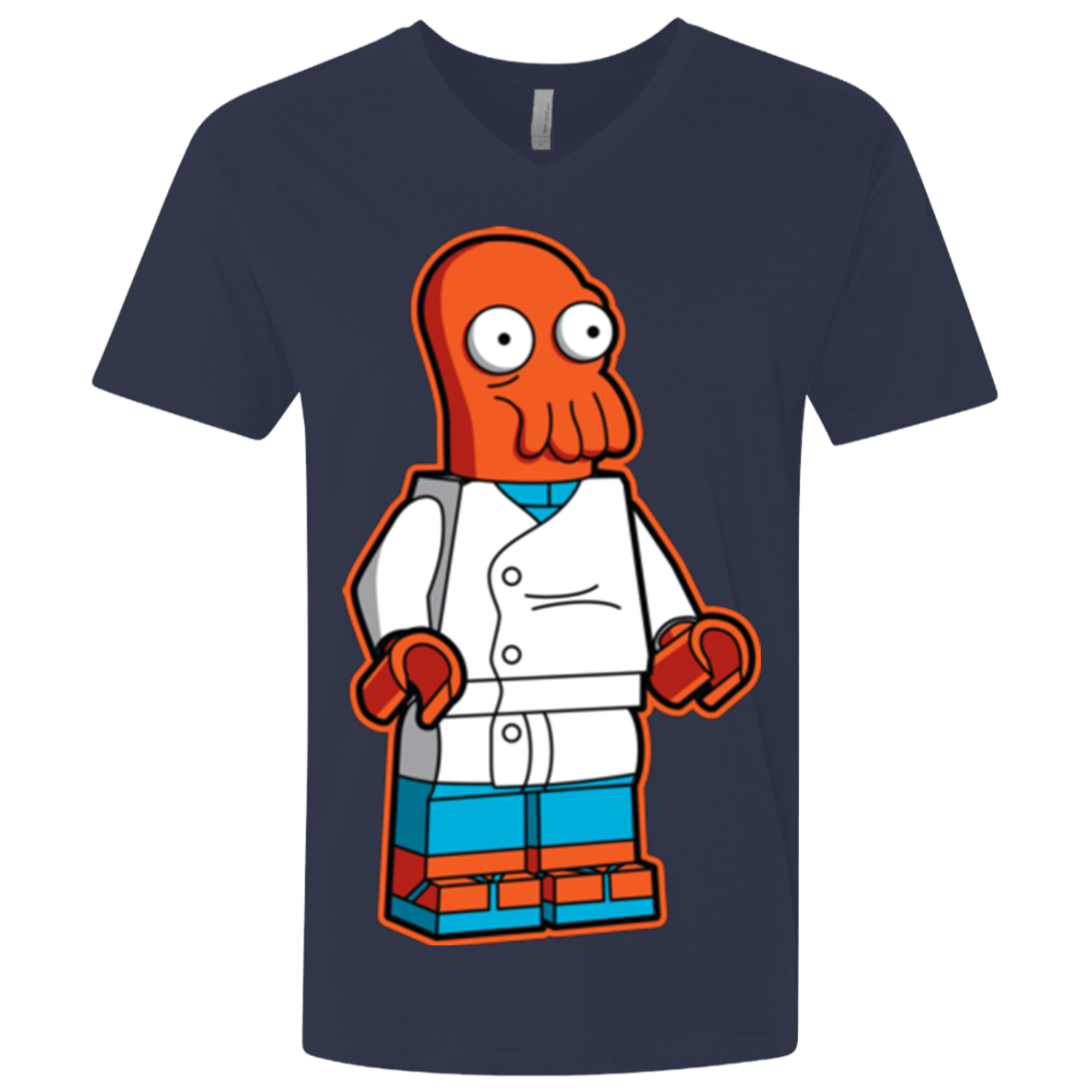 T-Shirts Midnight Navy / X-Small Zoidbrick Men's Premium V-Neck