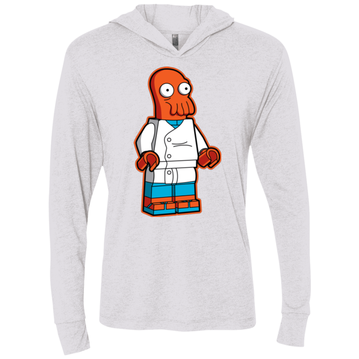 T-Shirts Heather White / X-Small Zoidbrick Triblend Long Sleeve Hoodie Tee