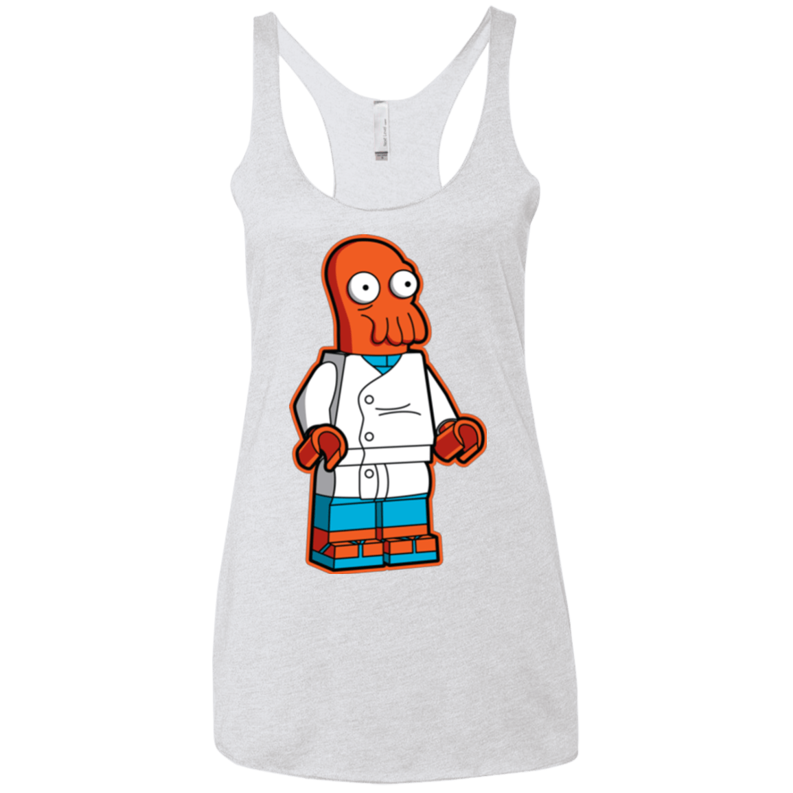 T-Shirts Heather White / X-Small Zoidbrick Women's Triblend Racerback Tank