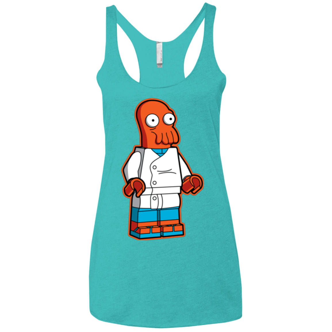 T-Shirts Tahiti Blue / X-Small Zoidbrick Women's Triblend Racerback Tank