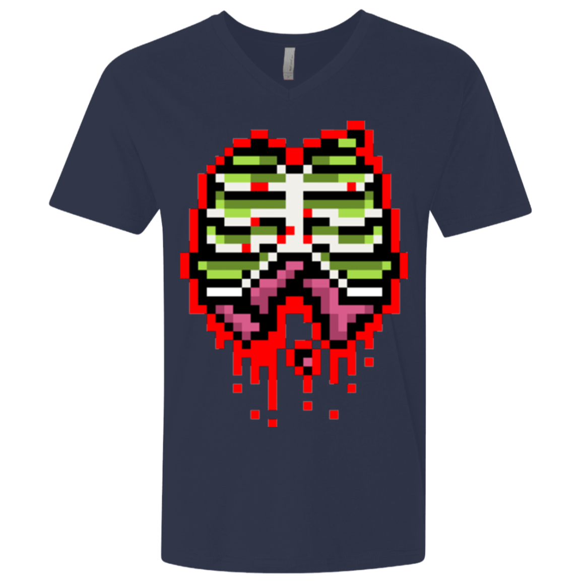 T-Shirts Midnight Navy / X-Small Zombie Guts Men's Premium V-Neck