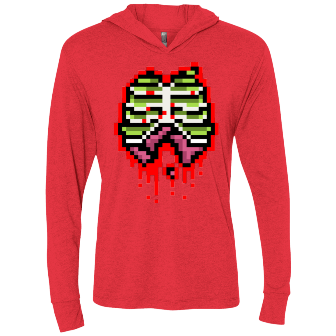 T-Shirts Vintage Red / X-Small Zombie Guts Triblend Long Sleeve Hoodie Tee