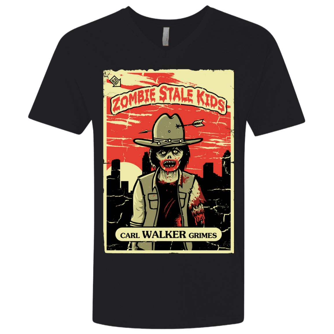 T-Shirts Black / X-Small Zombie Stale Kids Men's Premium V-Neck