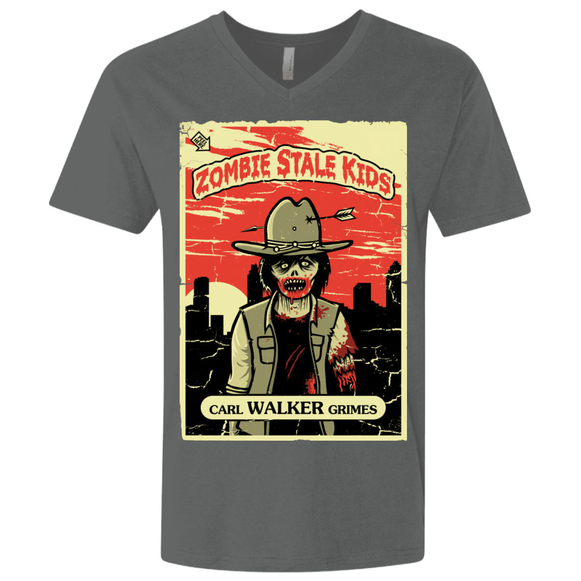 T-Shirts Heavy Metal / X-Small Zombie Stale Kids Men's Premium V-Neck