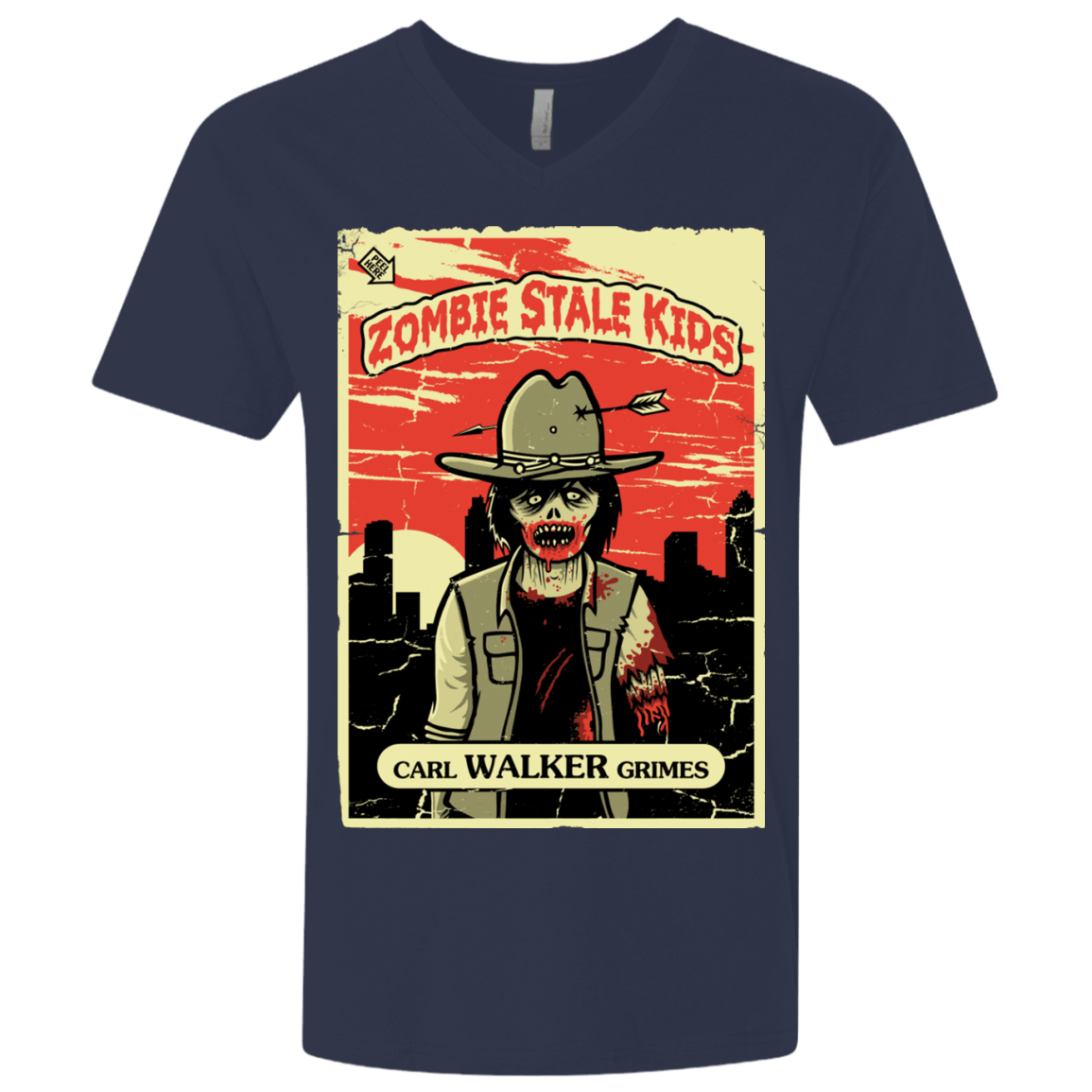 T-Shirts Midnight Navy / X-Small Zombie Stale Kids Men's Premium V-Neck