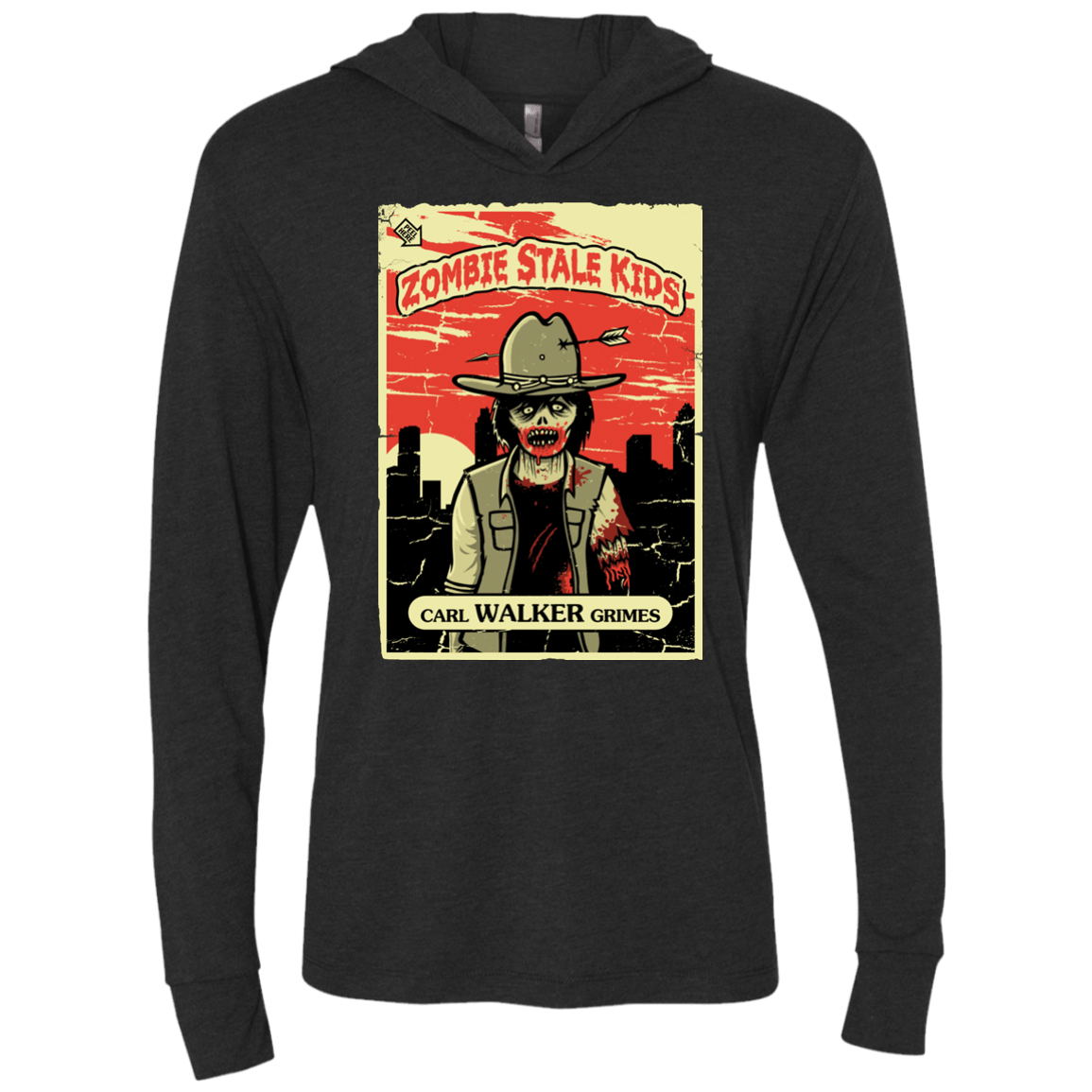 T-Shirts Vintage Black / X-Small Zombie Stale Kids Triblend Long Sleeve Hoodie Tee