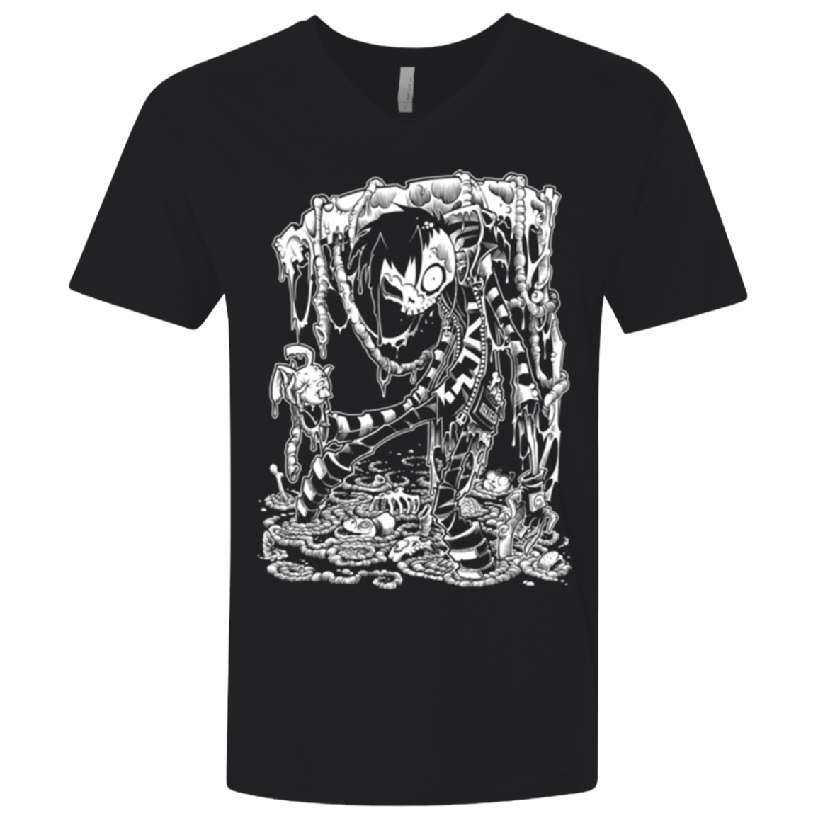 T-Shirts Black / X-Small Zombnny Men's Premium V-Neck