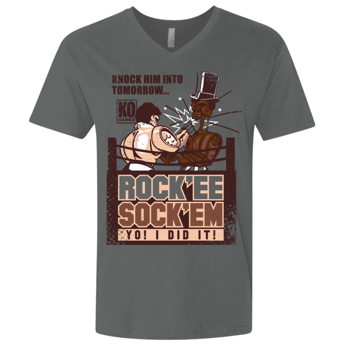 Rockee Sockem Men's Premium V-Neck